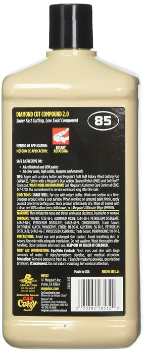 Meguiar's M8532 Diamond Cut Compound 2.0, M85, 32 oz.