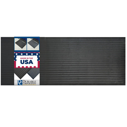 Durable Sponge Vinyl 3/8" Anti-Fatigue Mat, 36" x 120", Black