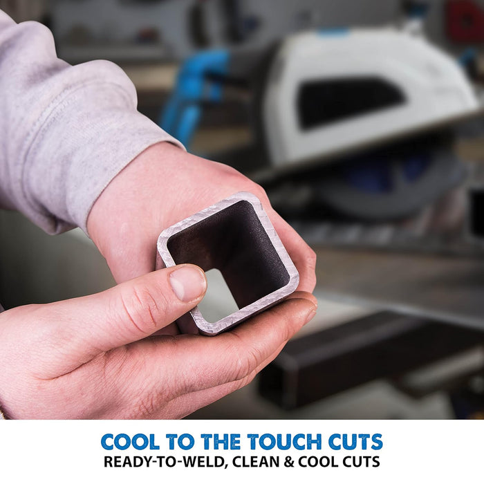 Evolution S210CCS Metal Cutting Circular Saw | 8-1/4" Blade | Cuts Steel Clean & Cool | Adjustable 3" Depth | Chip Collector | No Heat Burr or Sparks | High Torque Motor | TCT Blade Included