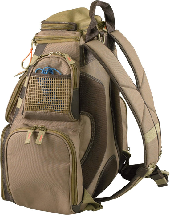 Custom Leathercraft Wild River by CLC WT3604 Tackle Tek Nomad Lighted Backpack & Four PT3600 Trays, Orange, Sand