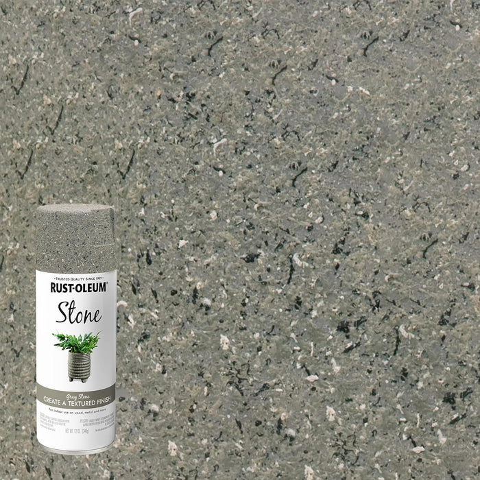 Rust-Oleum 7992830 Stone Creations Spray, 12 oz, Gray Stone (Pack of 1)