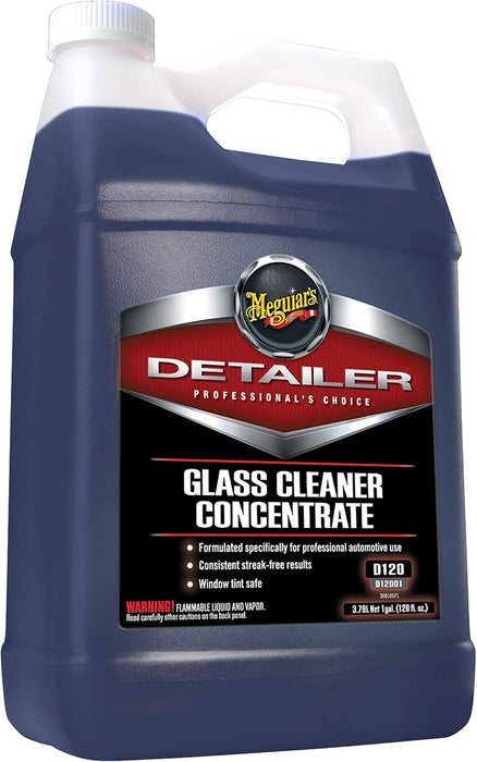 Meguiar's D12001 Professional Glass Cleaner Concentrate - Professional Strength Glass Cleaner for a Streak-Free Shine that's Residue-Free, 128 Oz, 1 Gallon