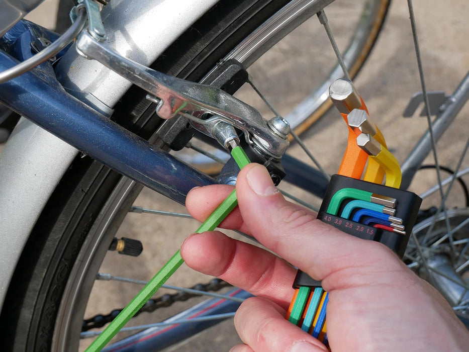 Wiha 66980 9 Piece Ball End Color Coded Hex L-Key Set - Metric