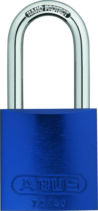 Abus 72/40HB75 Lockout Padlock, KD, Blue, 1/4 in. Dia.