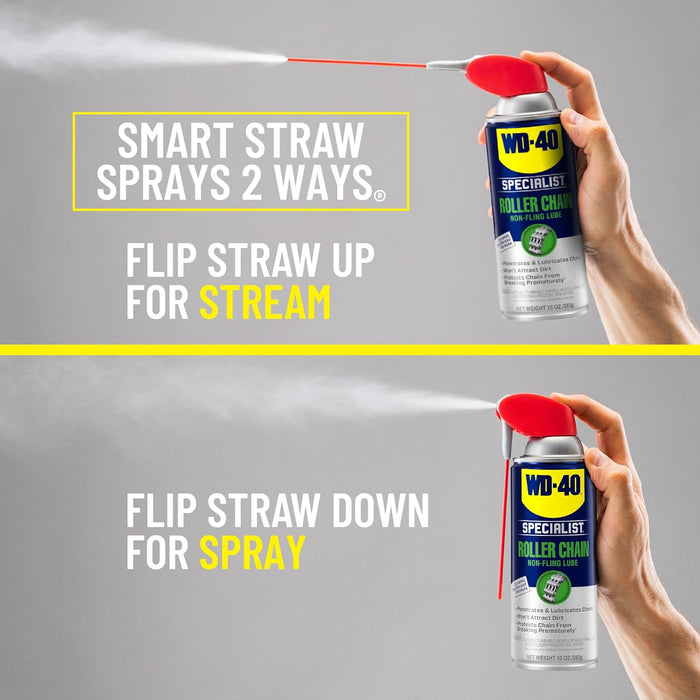 WD-40 300493-6PK Specialist Roller Chain Non-Fling Lubricant, 10 oz (Pack of 6)