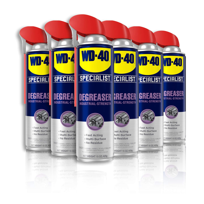 WD-40 300280 Specialist Degreaser, Industrial-Strength, 15 oz (Pack of 6)