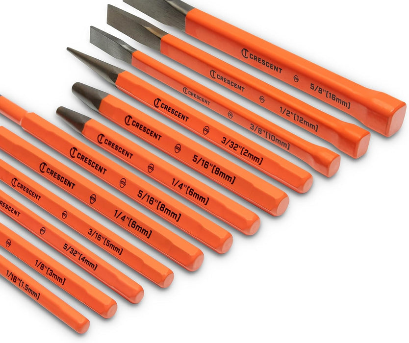 Crescent 12 Piece Set, Punch & Chisel - CPCCHS12