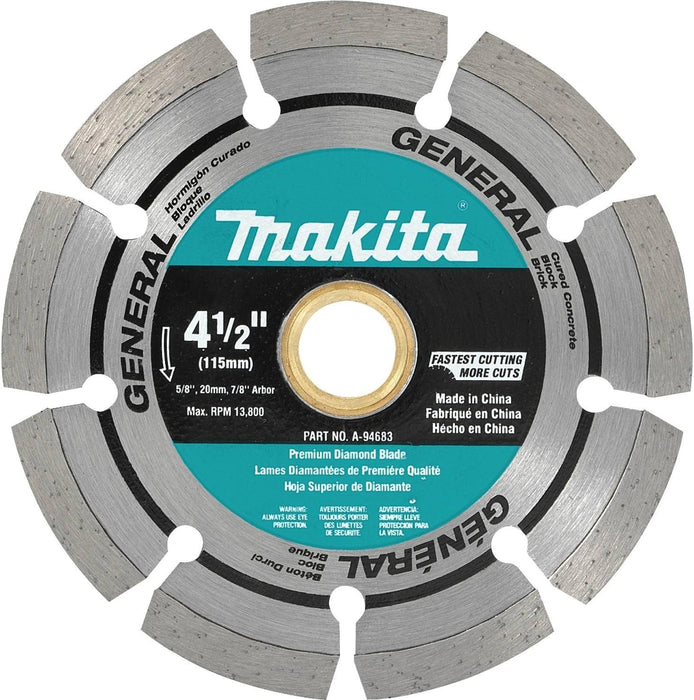 Makita A-97623 4-1/2" Diamond Blade, Segmented, General Purpose, 2/pk