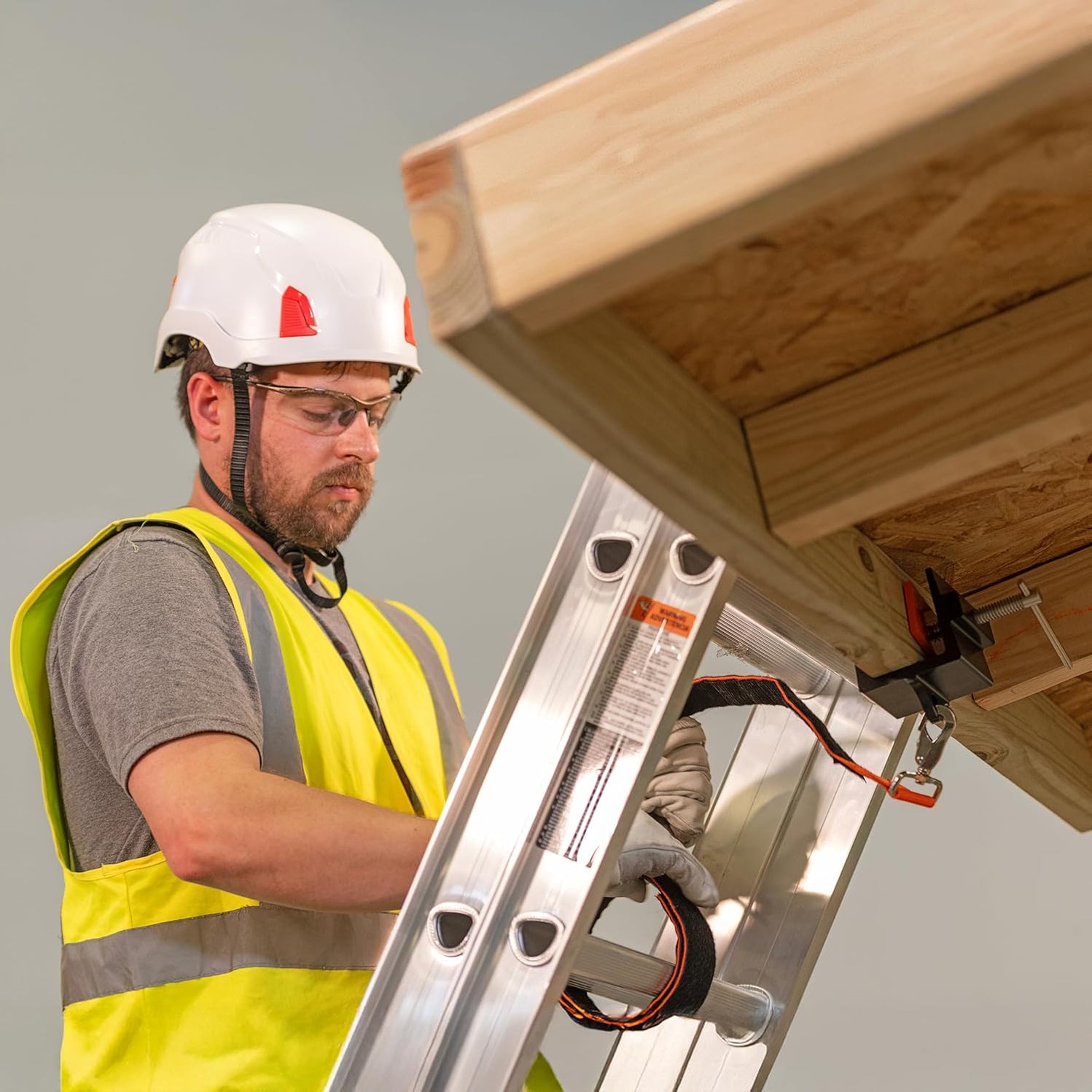 Guardian 10808 Aluminum Ladder Stability Anchor, OSHA Compliant, Black ...