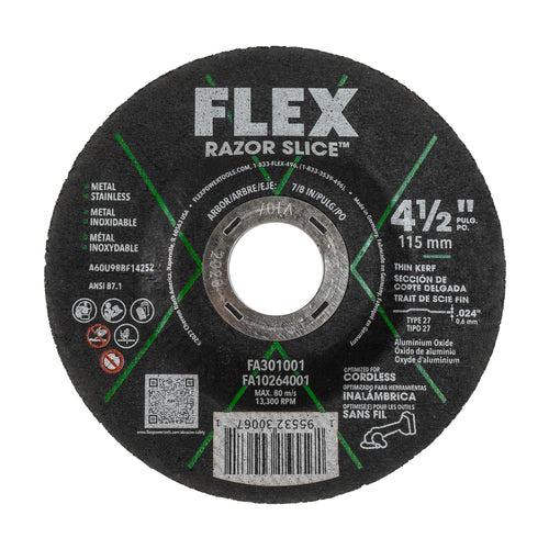 FLEX FA301001-10 4-1/2-inch Razor Slice Cut-Off Disc, Type 27 (Pack of 10)