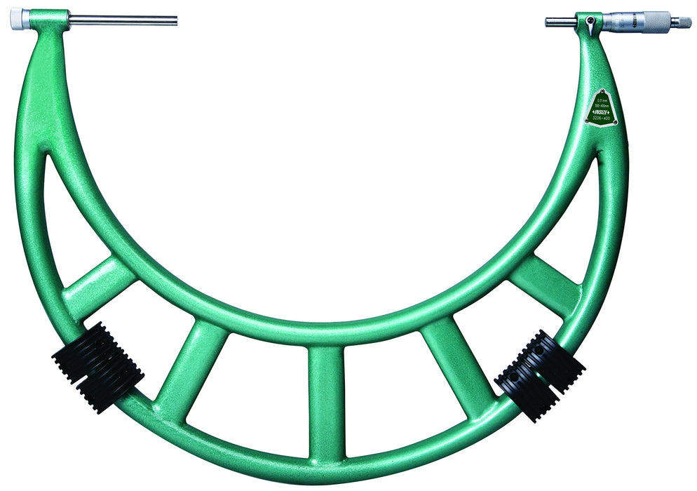 INSIZE 3206-16 Outside Micrometer with Interchangeable Anvils, 12" -16", Graduation 0.001"