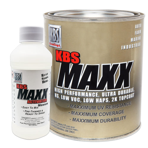 KBS Coatings 804214 MAXX Clear Quart, Satin Sheen, UV Stable 2K Durable Clear Coat Paint