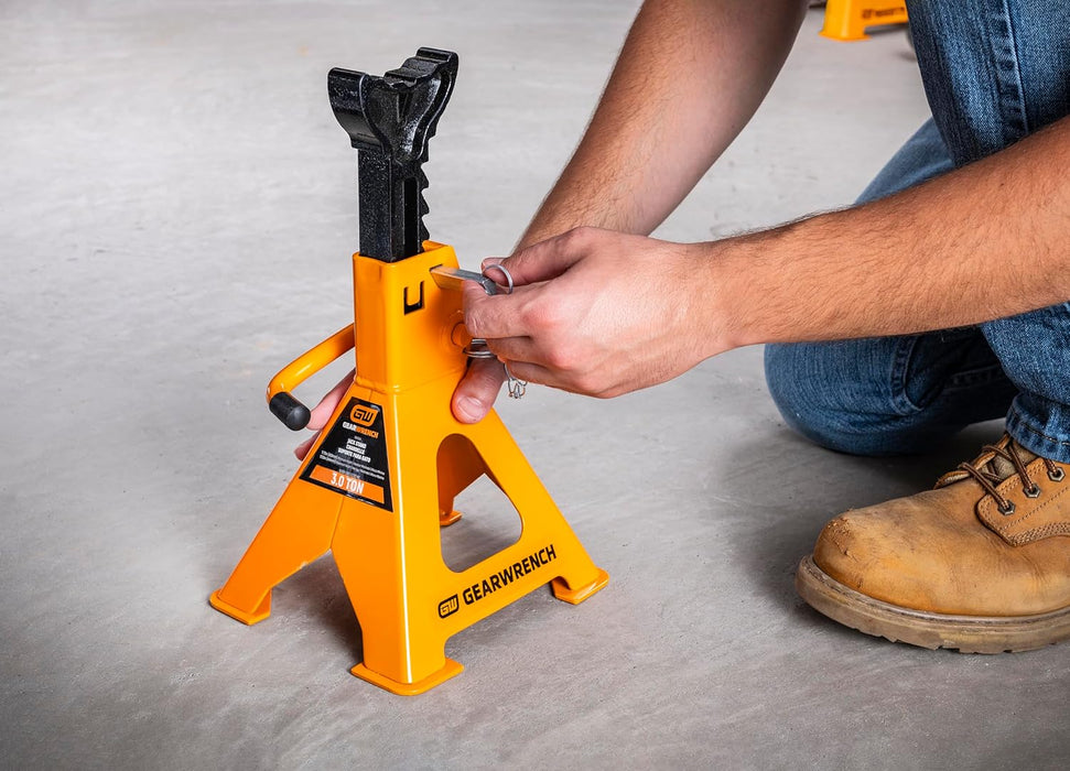 GEARWRENCH 3 Ton Ratcheting Jack Stands - Pack of 2 | GWJS3T