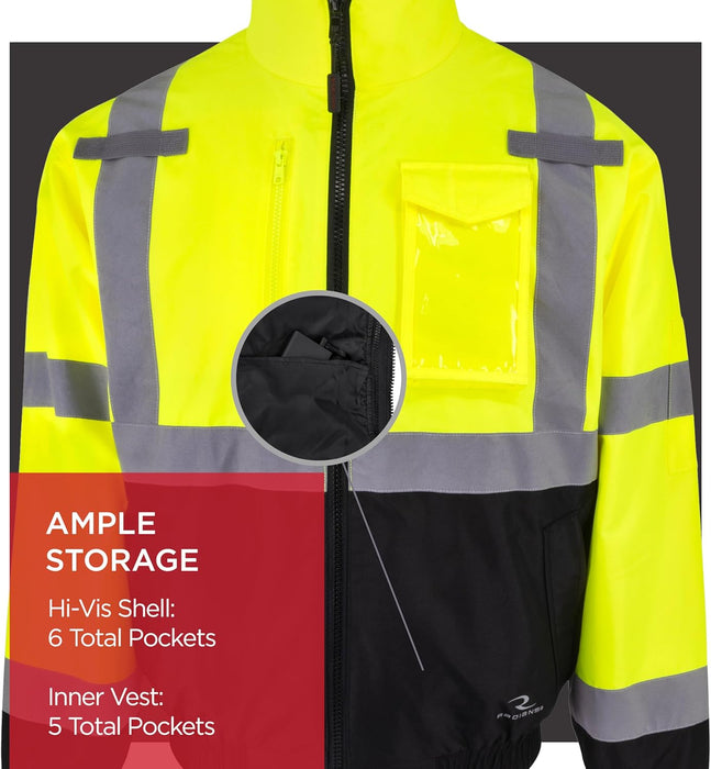 Radians (RHG-SJ13G-M) Heated Apparel - Jackets, Hi-Vis Green, Medium