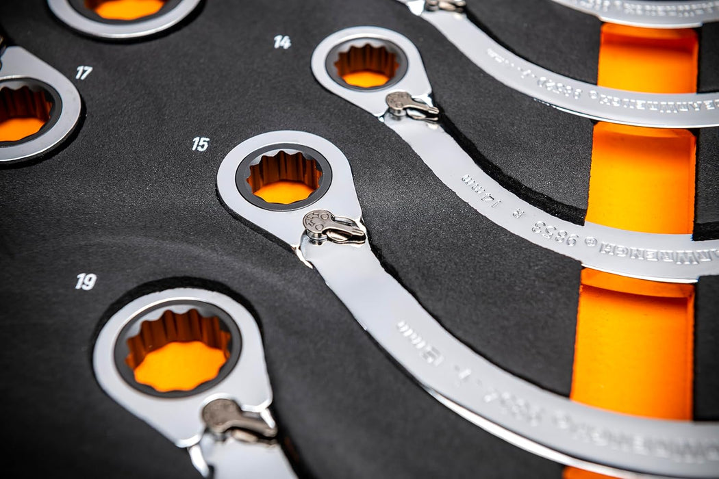 GEARWRENCH GWMSSRWMM 20 Piece Specialty Ratcheting Metric Wrench Set in Foam Storage Tray