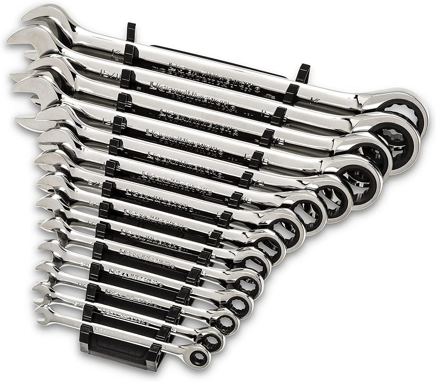 GEARWRENCH 30 Piece 12 Point Ratcheting Combination SAE/Metric (1/4-1 ...