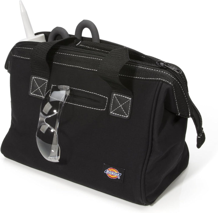 Dickies 57084 12-Inch Durable Canvas Work Bag for Painters, Carpenters, and Builders, Heavy-Duty Zipper, Reinforced Handles