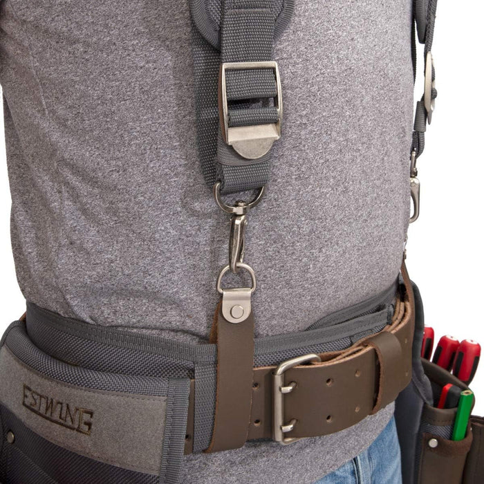 Estwing 94745 13-Pocket Framer's Tool Rig, Durable Construction, Cooling Mesh-Padded Suspenders, Adjustable Padded Belt, Plentiful Storage