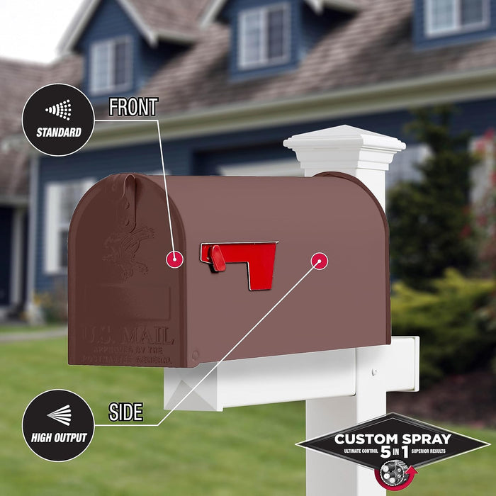 Rust-Oleum 376877 Stops Rust Custom Spray 5-in-1 Spray Paint, 12 oz, Satin Chestnut Brown (Pack of 1)