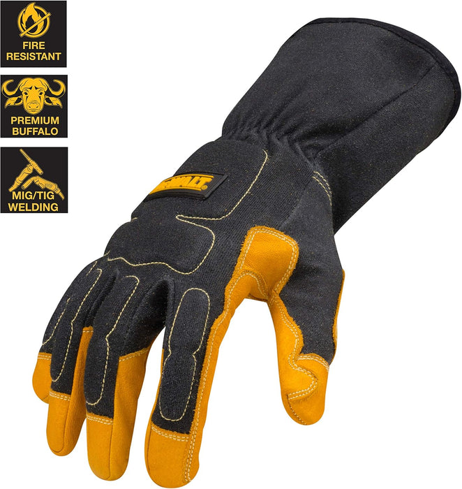 DEWALT DXMF02051LG Premium MIG/TIG Welding Gloves, Gauntlet-Style Cuff, Large