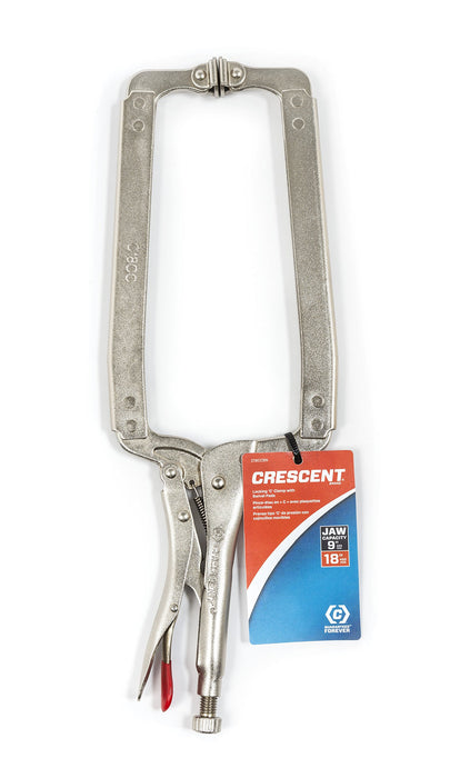 Crescent C18CCSN Locking C-Clamp, Heavy-Duty, Adjustable Metal Clamp with Compound Action & Hex Key Receiver, 18"