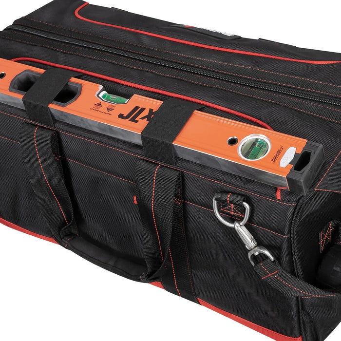 Hultafors Work Gear HT5511 Pro Contractor's Gear Bag, 9 Pockets, Heavy Duty Ballistic Polyester Tool Bag, XL Interior Compartment, Comfortable Shoulder Strap