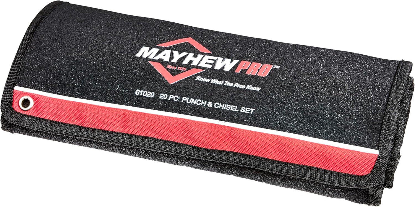 ‎Mayhew Tools | ‎61020 | Mayhew Tools 61020 Pro Punch and Chisel Set, 20-Piece , Black