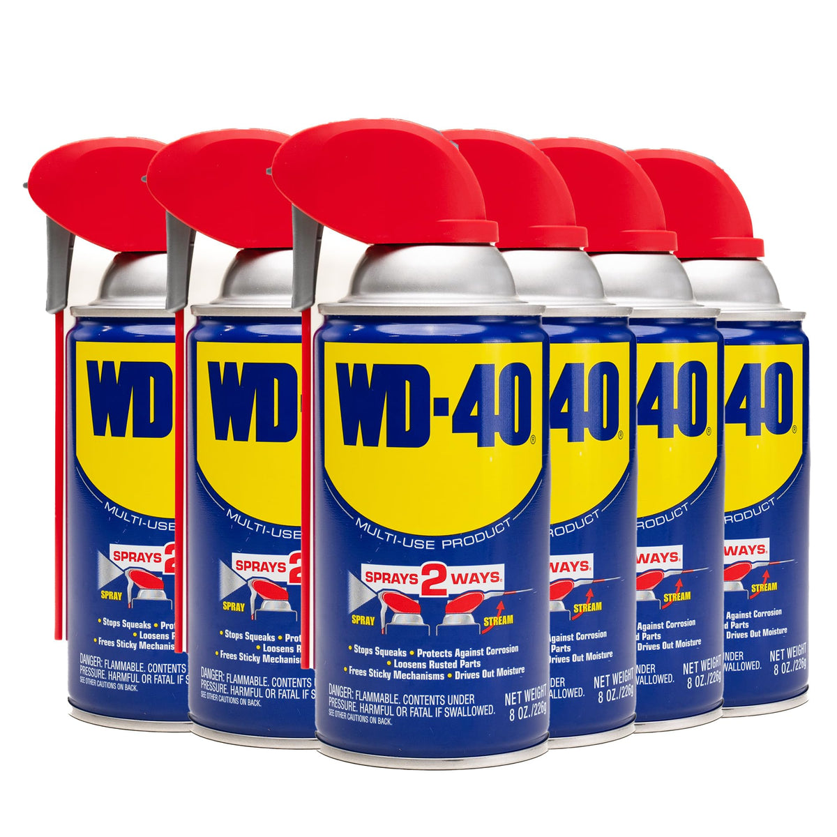 WD-40 490027 Multi-Use Product with Smart Straw, Sprays 2 Ways, 8 oz ...