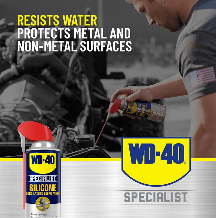 WD-40 Specialist Silicone Lubricant with Smart Straw, Sprays 2 Ways, 11 oz (Pack of 6)