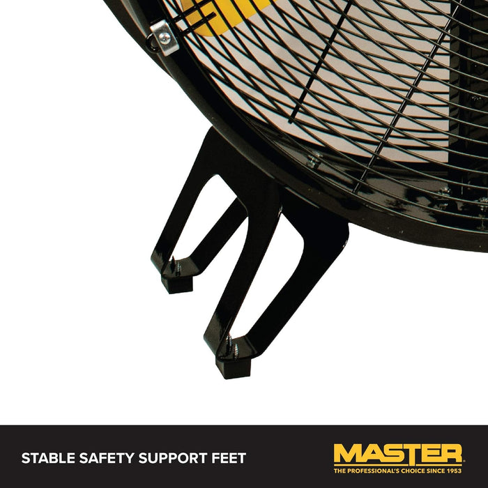 Master MAC-30D 30 Inch Industrial High Velocity Barrel Fan, Use for Shop, Garage or Warehouse, All-Metal Construction with Steel-Coated Safety Grill, 2 Speed Settings