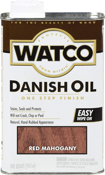 Rust-Oleum 214380 Watco Danish Oil, Quart, Red Mahogany