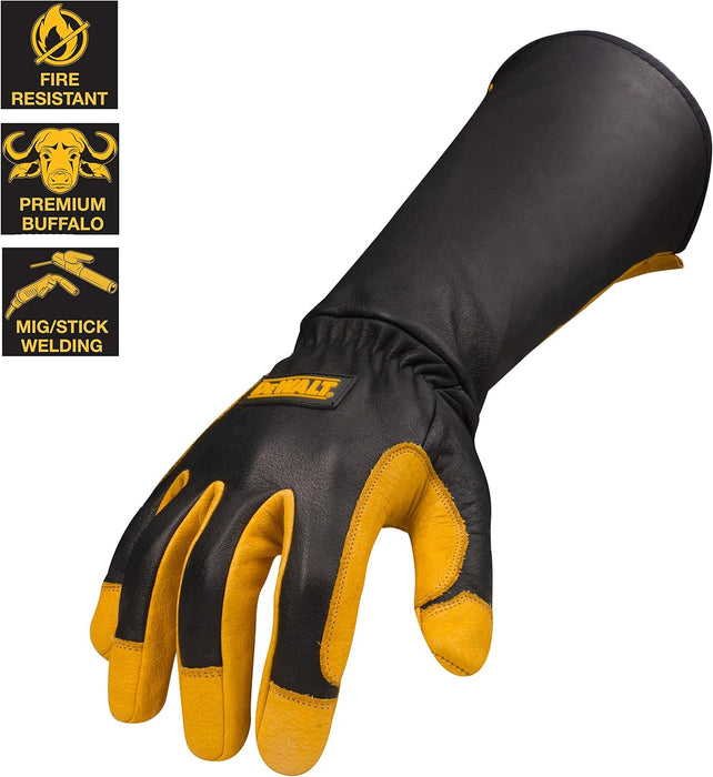 DEWALT DXMF04051SM Premium Leather Welding Gloves, Small