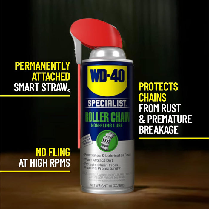 WD-40 300493-6PK Specialist Roller Chain Non-Fling Lubricant, 10 oz (Pack of 6)