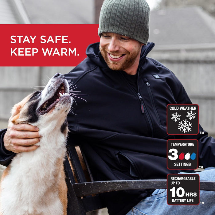 Radians (RHG-J100B-M) Men's Standard Heated Apparel - Jackets, Black, Medium