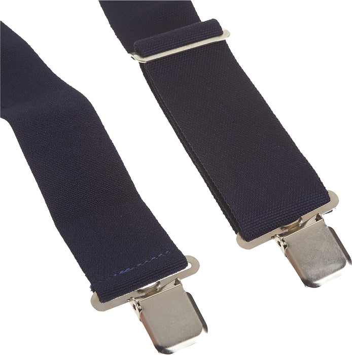 Custom Leathercraft 110BLU Heavy-Duty Work Suspenders, Elastic Straps, One Size, Blue