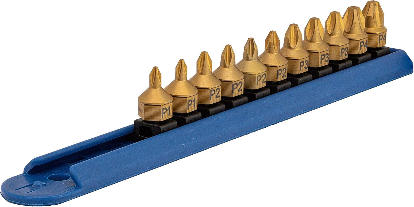 Mayhew Tools 16002 Titanium-Coated Low-Profile Dual Drive Set, Phillips, 10-Piece