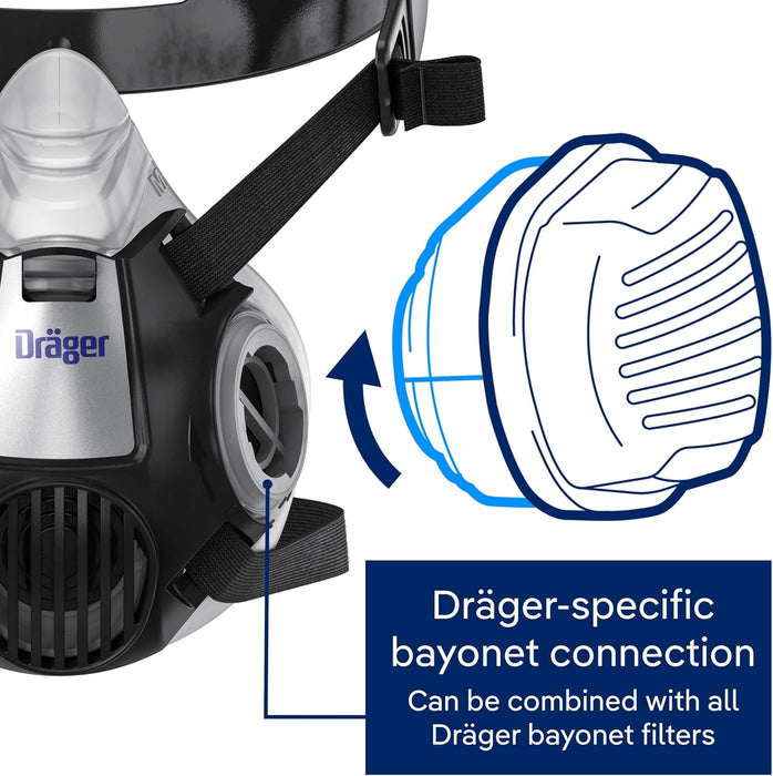 Dräger X-plore 3300 Half-Face Respirator Mask, NIOSH Approved