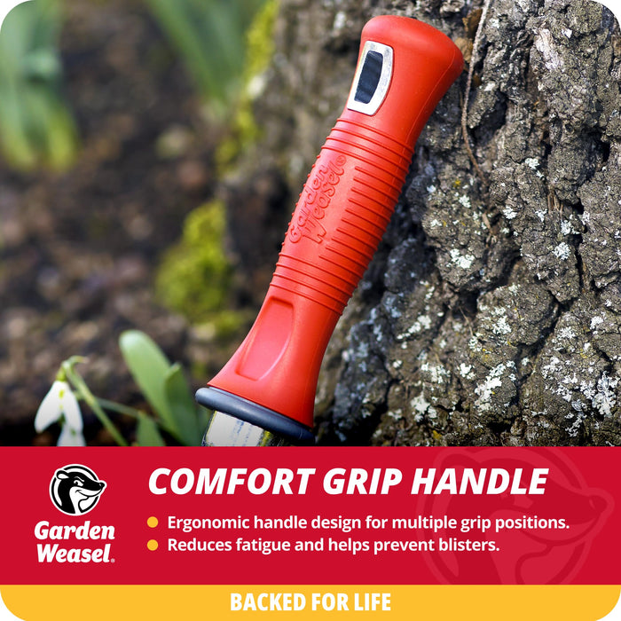 Garden Weasel Multi-Use Transplanter | Dig, Cultivate, Plant, Weed | Planting and Gardening Hand Digging Tool, Heavy Duty Trowel, Mini Gardening Shovel