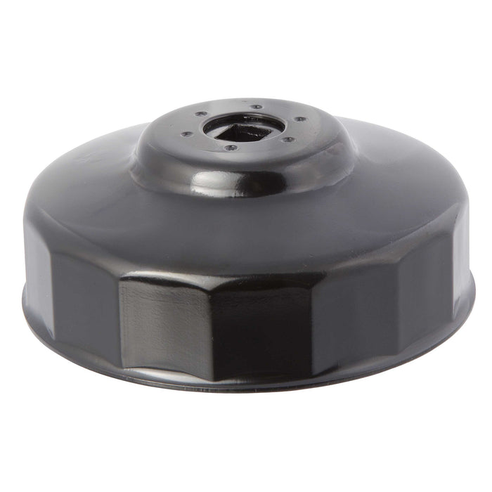 Steelman 41930 Low Profile Oil Filter Cap Wrench Socket 100mm x 15 Flute, 3/8-inch Drive, Heavy Duty Chrome Vanadium Steel