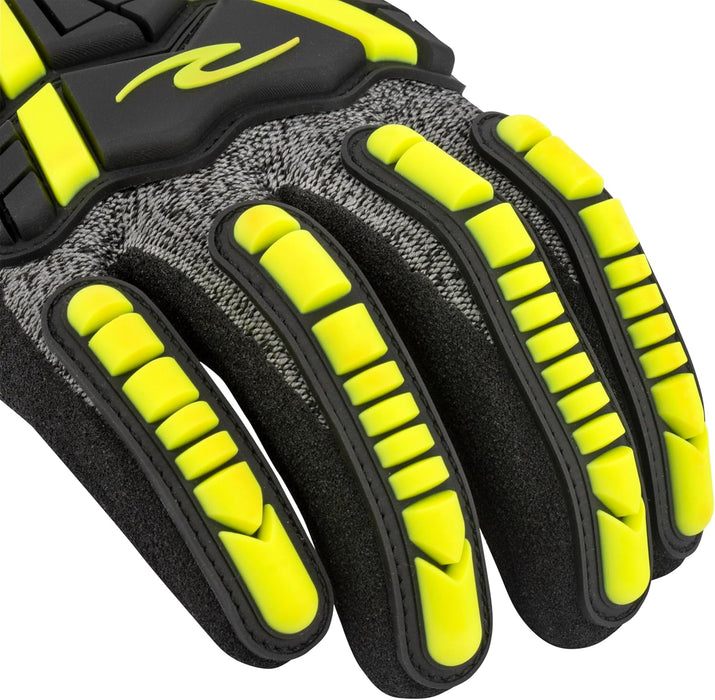 Radians RWG723L Unisex Cut Resistant A6 Nitrile Glove with TPR and TEKTYE Yarn, Large