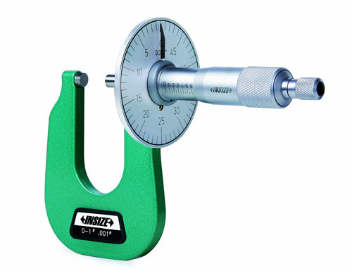 INSIZE 3263-1 Sheet Metal Micrometer, 0.001" Graduation, 0" - 1"