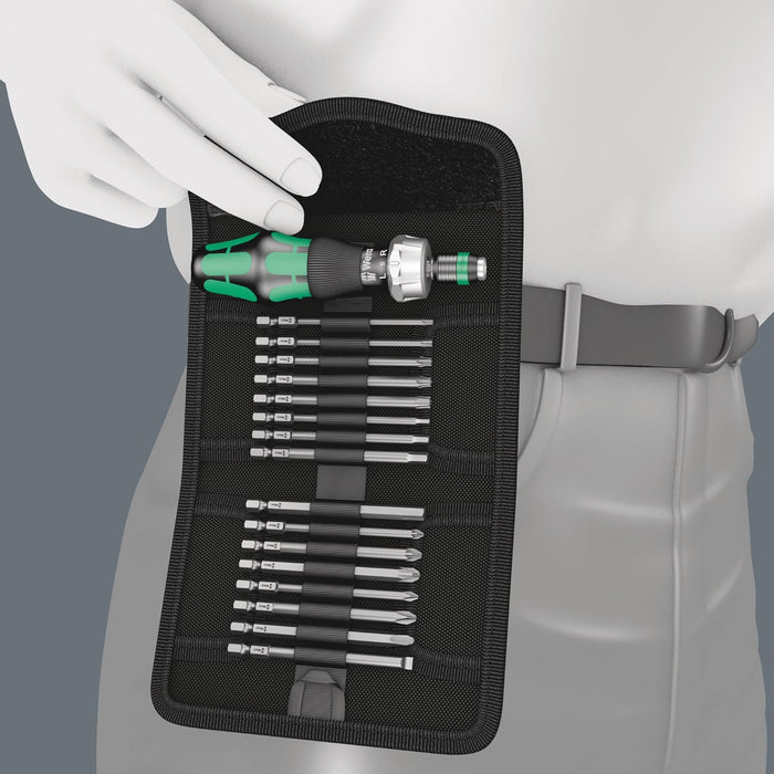 Wera - 5051041001 Kraftform Kompakt 60 RA Ratcheting Screwdriver Set, 17-Piece