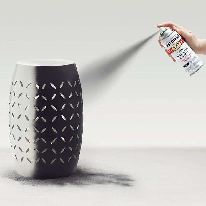 Rust-Oleum 7777830 Stops Rust Spray Paint, 12 Oz, Satin Black (Pack of 6)