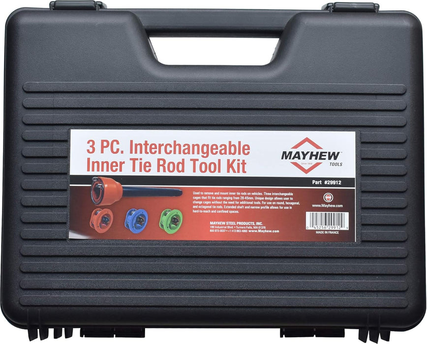 Mayhew Tools 29912 Interchangeable Tie Rod Tool Kit, 4-Piece Set, Black