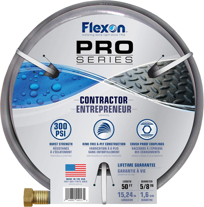 Flexon CG5860 Contractor Grade Garden Hose, 5/8-inch x 60-feet