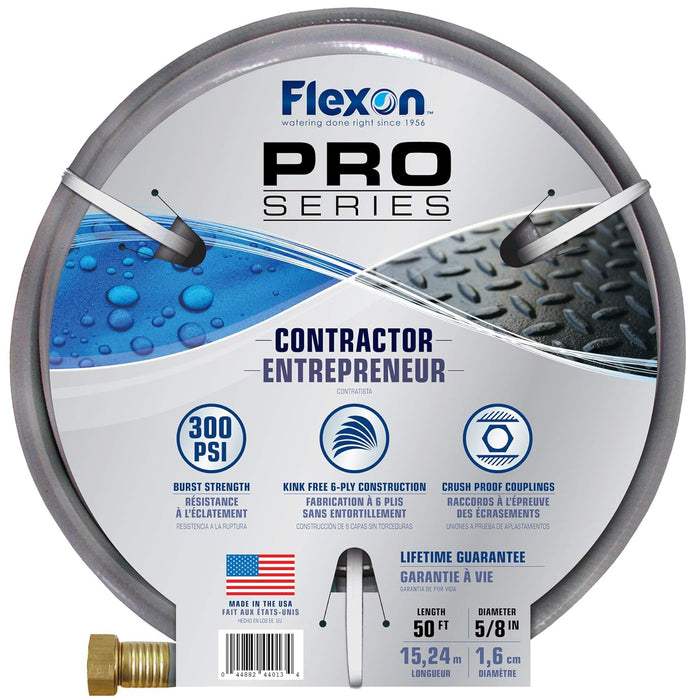 Flexon CG58100 Contractor Grade Garden Hose, 5/8-Inch X 100-Foot