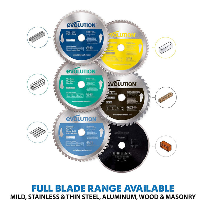 Evolution Power Tools 230BLADEST Steel Cutting Saw Blade, 9-Inch x 48-Tooth