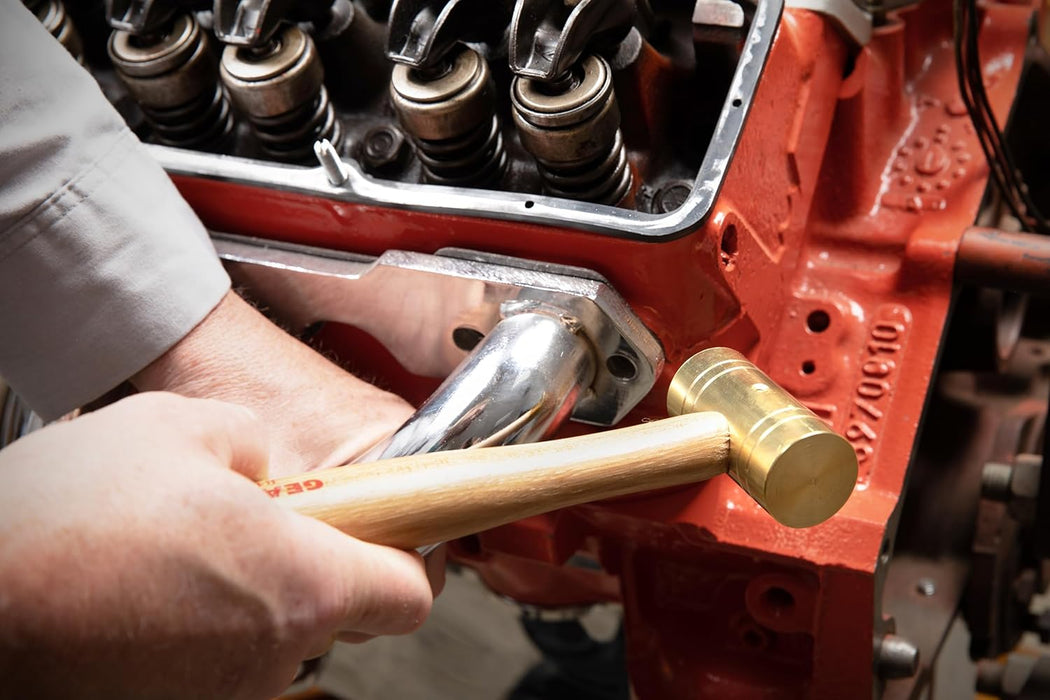 GEARWRENCH 81-111G Brass Hammer with Hickory Handle - 1 lb.