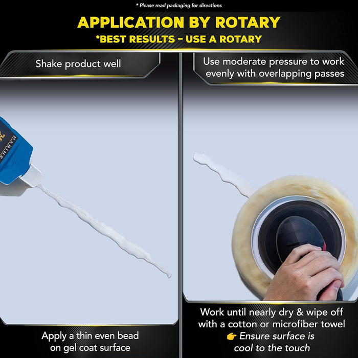 Meguiar's M4916 Marine/RV Heavy Duty Oxidation Remover, Oxidation, Water Spot, Stain, and Boat Scratch Remover for Vehicles with Gel Coat and Fiberglass Surfaces, 16 Oz - Packaging May Vary