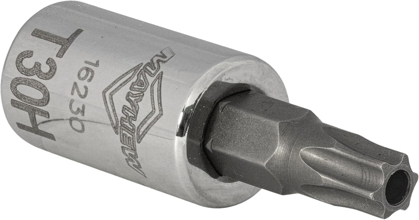 Mayhew Tools 16014 Tamperproof Torx Socket Bit Set, Chrome Plated, 10-Piece